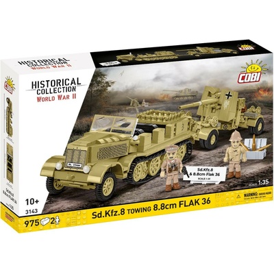 COBI 3143 World War II Německé polopásové vozidlo Sd.Kfz. 8 & dělo 8,8 cm FlaK 36 1:35 – Hledejceny.cz
