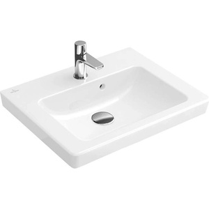 Villeroy & Boch Subway 2.0 - Умивалник 50x40 cm, с преливник и отвор за кранче, Ceramicplus, бял 731550R1 (731550R1)