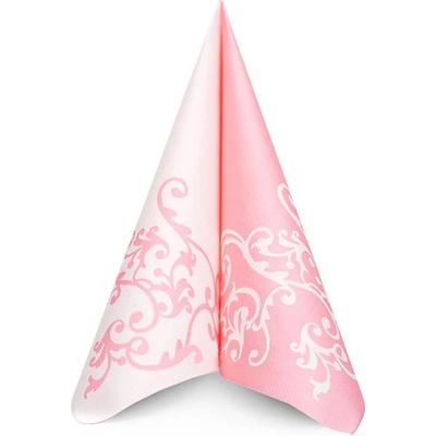 Mank 88322 obrúsky Airlaid Dinner Pomp ružovo-biela 50ks 40x40cm