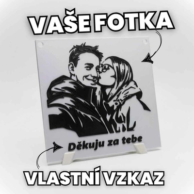 3D Obraz z vlastní fotky se vzkazem | Svíčkománie3D