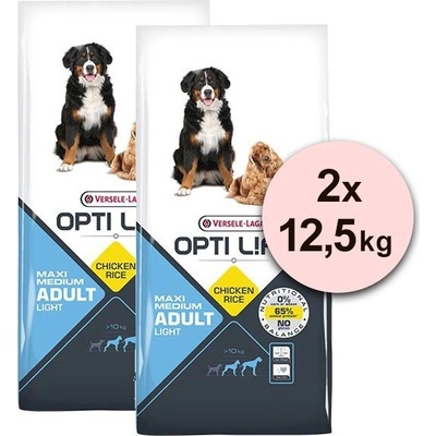 Versele Laga Opti Life Adult Light Medium & Maxi 2 x 12,5 kg