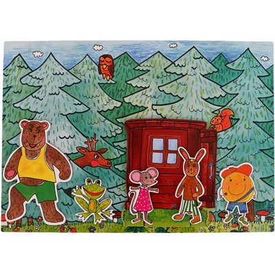 Marionetino Bábky a kulisy k rozprávke Boudo, budko