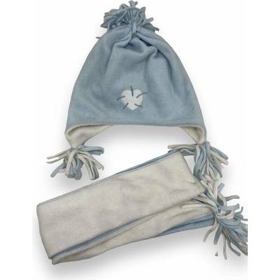 dívčí zimní čepice s nákrčníkem modré