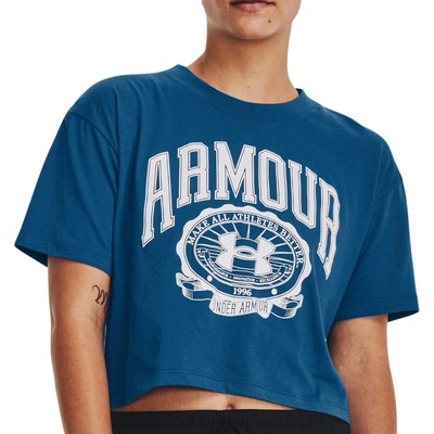 Under Armour Тениска Under Armour UA COLLEGIATE CREST CROP SS-BLU Син Velikost XL