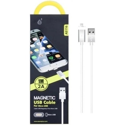 Aligator AS116 Plus Nabíjecí PLUS, MicroUSB, magnetický, bílý
