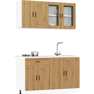 vidaXL Комплект кухненски шкафове от 4 части Kalmar, инженерно дърво (3314880)