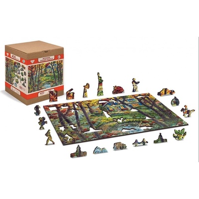 WOODEN CITY Dřevěné Chata v lese 2v1 EKO 400 dílků