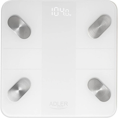 Adler Кантар Adler AD 8186, SMART Tuya, До 180 кг, LED дисплей, 3 x ААА, Бял (999AD8186W)