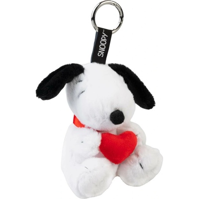 Přívěsek na klíče Grupo Erik plyšový pejsek se srdíčkem Snoopy