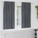 Pure Line Home Кадифени завеси в цвят сив с комбиниран перделък, 2 бр. , 140 x 175 см - zalegloto - 50,07 лв