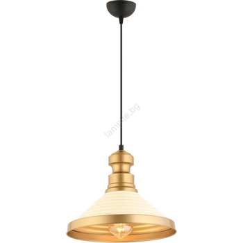 ASIR GROUP Пендант на кабел MONZA 1xE27/40W/230V Ø 30 см кремав/златист (AS2680)