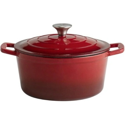 APS Litinový hrnec s poklicí 5 STARS, 25 cm, 4 l, červený