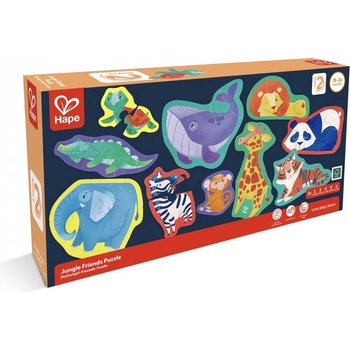 Hape Образователен пъзел приятели от джунглата, Hape, 40 части (H1647)