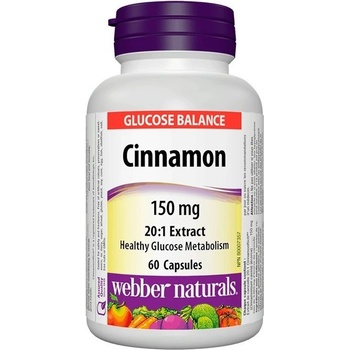 Webber Naturals Cinnamon, 150 mg, 60 капсули, Webber Naturals (3437 WN)