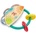 HaPe International Бебешка дрънкалка Hape Internstional - Тамборина (H0128)