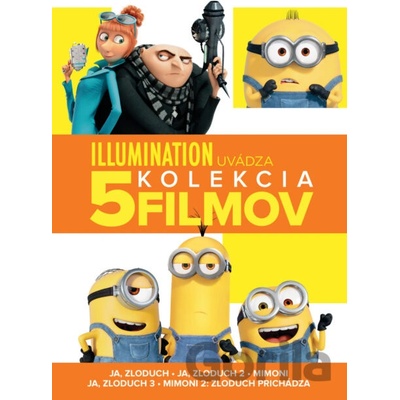 Mimoni + Ja, zloduch: kolekcia 5 filmov DVD