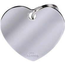 My Family gravírovateľný prívesok Big Heart Chromed Brass 3,1 x 3,76 cm