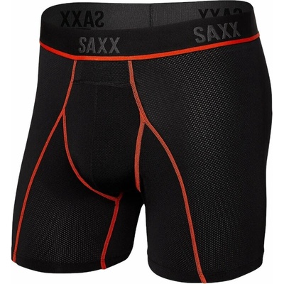 Saxx pánske boxerky Kinetic Hd Boxer Brief čierne /oranžové