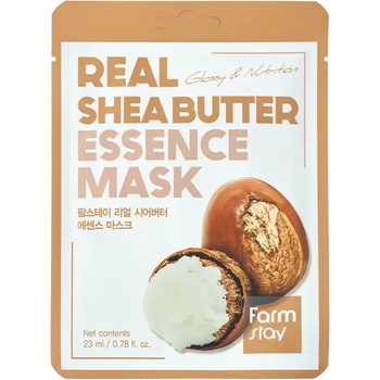 Farmstay Real Shea Butter Essence Mask - Изглаждаща текстилна маска с ший масло 1бр/23мл