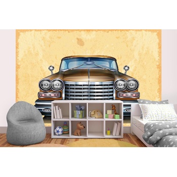 DIMEX ART Самозалепваща се флизелинова фототапета ретро бензиностанция 375 x 250 см