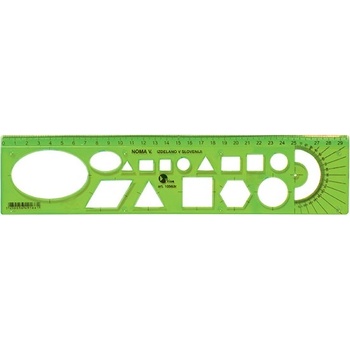 Optima Шаблонна линийка OPTIMA гъвкава зелена 30cm 53065 (53065)