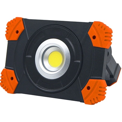 Solight LED reflektor 10W, přenosný, nabíjecí, 1000lm, oranžovo-černý