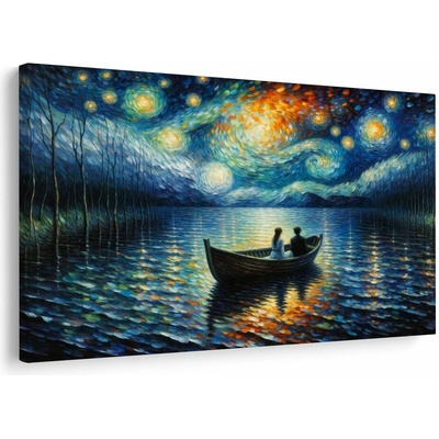 Obraz romantika pod hvězdnou oblohou - 60x40