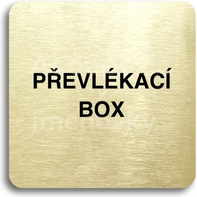 ACCEPT Piktogram převlékací box - zlatá tabulka - černý tisk bez rámečku