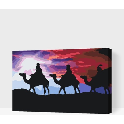Vymalujsisam.sk Maľovanie podľa čísiel Traja králi Veľkosť 40 x 60 cm Rám Na kartónovej doske