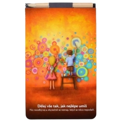 Blok s magnetem a tužkou DĚLEJ VŠE TAK, JAK NEJLÉPE UMÍŠ 90 x 140 mm, čistý, 40 listů