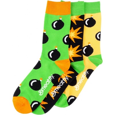 Meatfly ponožky Bomb Socks S19 3 Ks Mulltipack