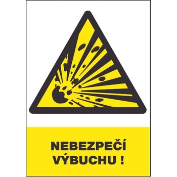 ČERVA EXPORT IMPORT a. s CERVA 12308 T. / Предпазен знак "ОПАСНОСТ ОТ ЕКСПЛОЗИЯ! " - 30x21 см (9903000199999)