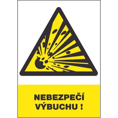 ČERVA EXPORT IMPORT a. s CERVA 12308 T. / Предпазен знак "ОПАСНОСТ ОТ ЕКСПЛОЗИЯ! " - 30x21 см (9903000199999)