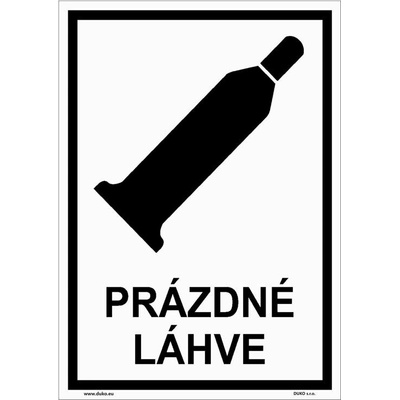 DUKO PRÁZDNÉ LÁHVE Formát: 210 x 297 mm, Materiál: plast 1 mm, samolepící vinylová fólie
