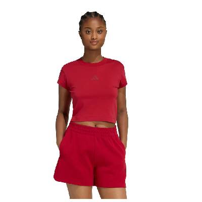 Бебешка тениска Adidas Future Icons Small Logo Baby short sleeve T-shirt - Red (Active Maroon)