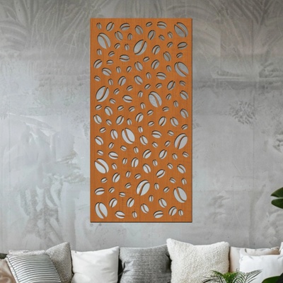 dřevo života Dřevěný panel KÁVOVÁ ZRNA malá Rozměry (cm): 60x120, Zvolte barvu dekoru: Třešeň