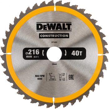 DeWALT DT1953 Pilový kotouč 216 x 30 mm, 40 zubů