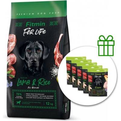 Fitmin FOR LIFE Lamb & Rice 12 kg + 5x Fitmin For Life Rings БЕЗПЛАТНО
