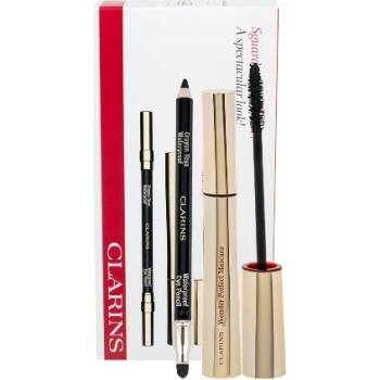 Clarins Wonder Perfect řasenka 7 ml + tužka na oči Eye Pencil Waterproof 1,2 g 01 Black dárková sada