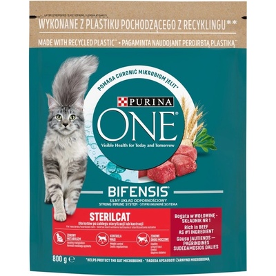 Purina ONE Bifensis Adult Sterilcat Beef 0,8 kg