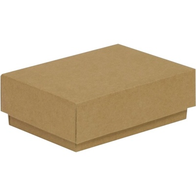 Dárková krabička s víkem 150x100x50/40 mm, hnědá - kraftová