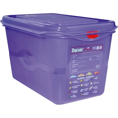 Denox gastronádoba GN1/4 s víkem GASTRONOX ALLERGEN, 150 mm, PP, objem 4,3 L, hermetická 12425_430