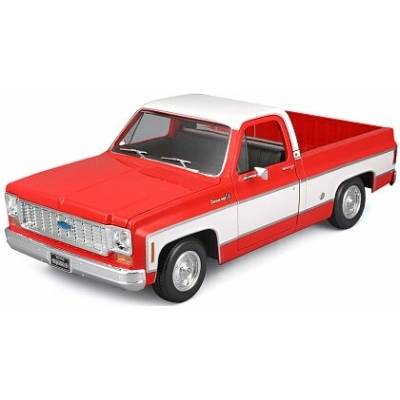 MAISTO 1974 Chevrolet C10 Cheyenne Super červeno-biela 1:18