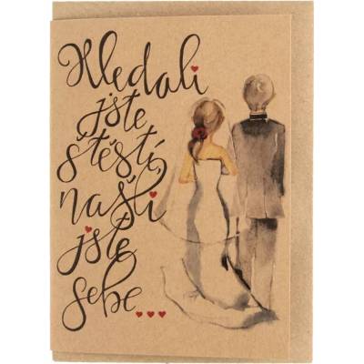 Přání + obálka HLEDALI 11x15 cm