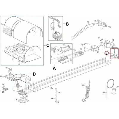 PRSH06 kit - mechanický doraz pro SHEL