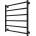 Mario Radiators Рушникосушител за баня INOX FLAT 122W/230V 57x43 cm неръждаема стомана/черен (MR0107)
