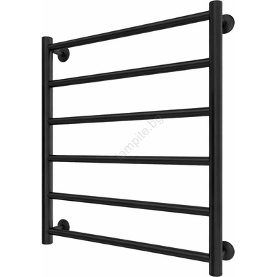 Mario Radiators Рушникосушител за баня INOX FLAT 122W/230V 57x43 cm неръждаема стомана/черен (MR0107)