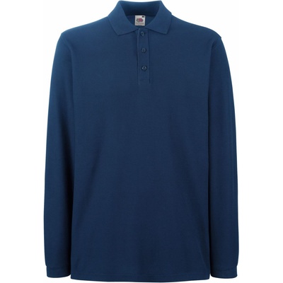 Fruit of the Loom premium polo lsl / Мъжка поло тениска с дълъг ръкав - тъмносиня l (16331000303)