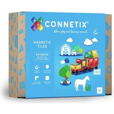 CONNETIX CONNETIX® Rainbow Motion Pack магнитен строителен комплект 24 бр