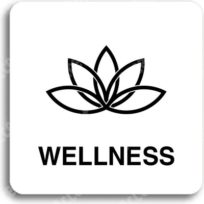 ACCEPT Piktogram wellness - bílá tabulka - černý tisk bez rámečku